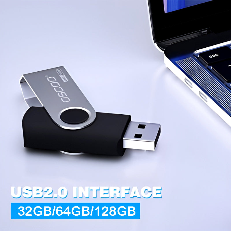 OSCOO 008U Classic Swivel USB 3.0 Flash Drive – 100% Original, 32GB/64GB/128GB High-Speed Pen Drive