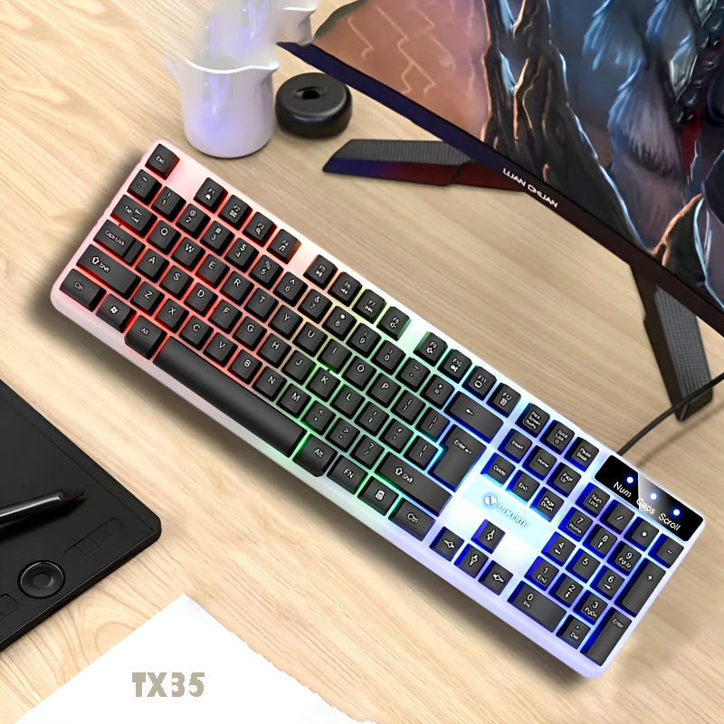 TX35 Limeide RGB Suspension Backlit Lightweight Luminous Wired Gaming Keyboard