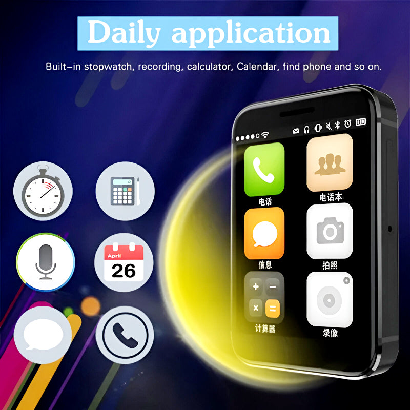 i5S 2.2-Inch High-Definition Display, SIM/TF Card Supported Premium Multi-Functional Smart Mobile Watch with Silicone Band